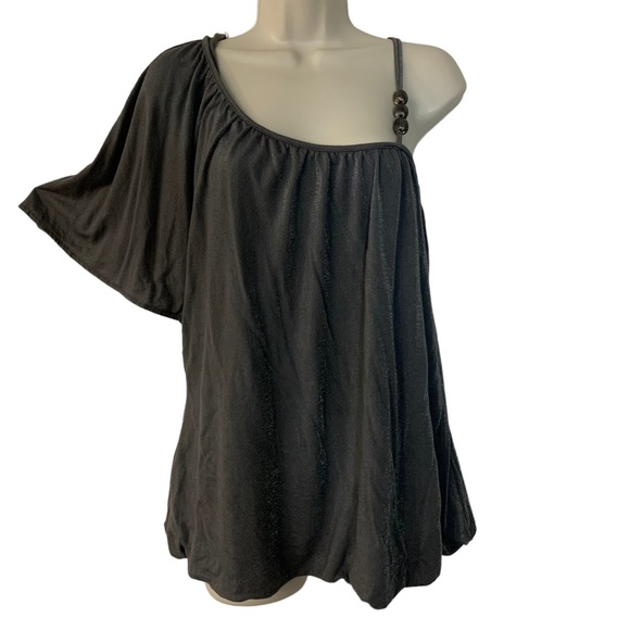 One Shoulder Top with beaded spaghetti strap. - Picture 8 of 9